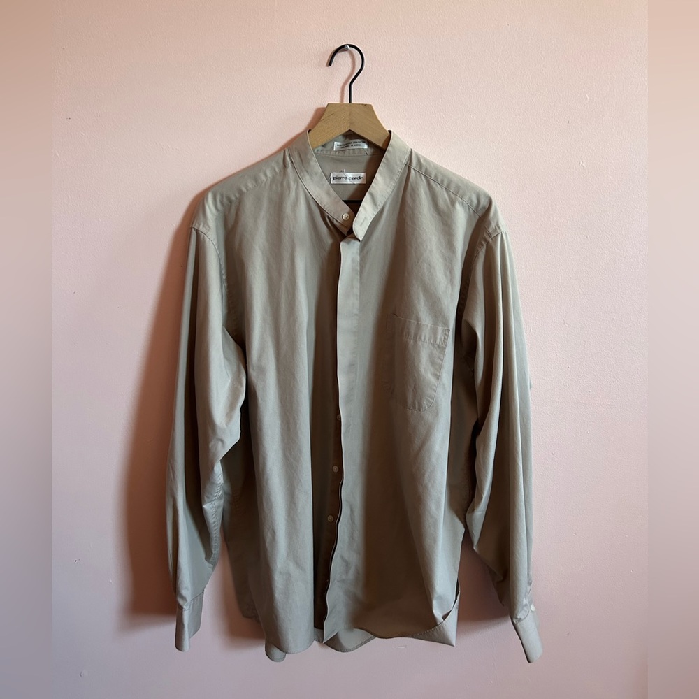 Mandarin collar button down
